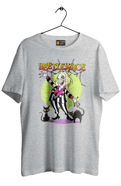 Men's t-shirt with prints Beetlejuice. Beetlejuice, comedy, ghost, horror, movie, tim burton, warner bros. 2070702