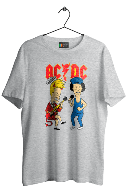 Футболка мужская с принтом AC/DC. Acdc, блюз рок, группа, музыка, рок н ролл, тяжелый рок, хард рок. 2070702