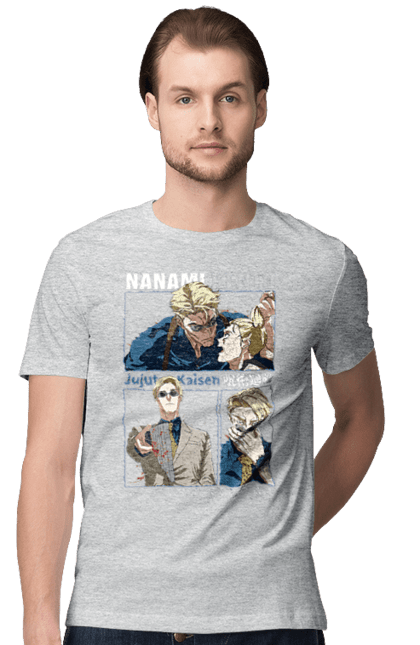 Футболка чоловіча з принтом "Магічна битва Нанамі". Anime, jujutsu kaisen, manga, nanami, nanami kento, аніме, магічна битва, манга, нанамі, нанамі кенто. 2070702