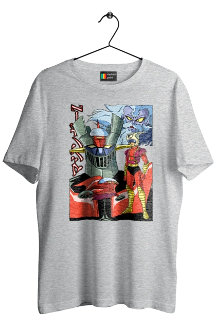 Футболка мужская с принтом Mazinger Z Грендайзер. Goldorak, goldrake, grendizer, mazinger z, mecha, аниме, грендайзер, манга, меха, роботы. 2070702