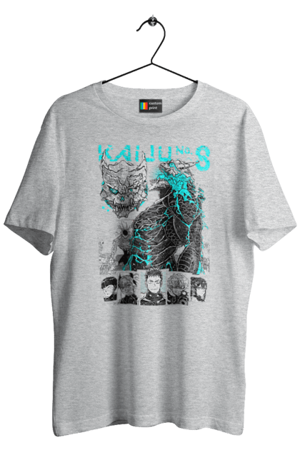 Men's t-shirt with prints Kaiju № 8 Kafka Hibino. Anime, hibino kafka, kafka hibino, kaiju, kaiju 8, kaiju 8, kaiju № 8, manga. 2070702