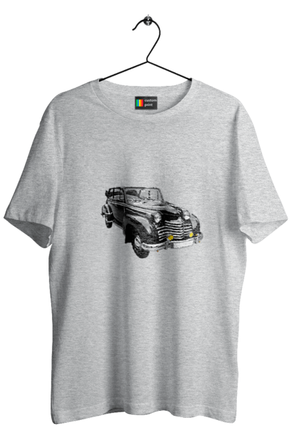 Футболка чоловіча з принтом "Авто.5". Авто, професійне фото, ретро авто, фото, чорний колір. 2070702