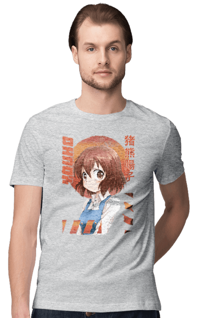 Men's t-shirt with prints Kiniro Mosaic Yoko Inokuma. Anime, gold mosaic, kiniro mosaic, kinmoza, manga, yoko, yoko inokuma. 2070702