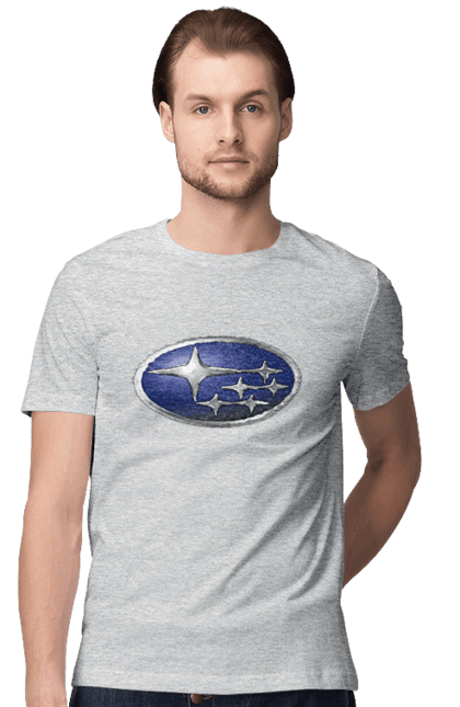 Футболка чоловіча з принтом "Subaru". Авто, логотип, субару. 2070702