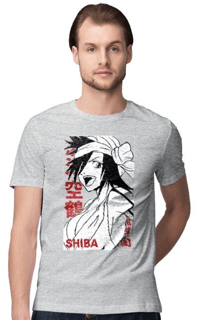 Футболка чоловіча з принтом "Бліч Куукаку Шиба". Anime, bleach, kūkaku shiba, manga, аніме, бліч, куукаку шиба, манга. 2070702