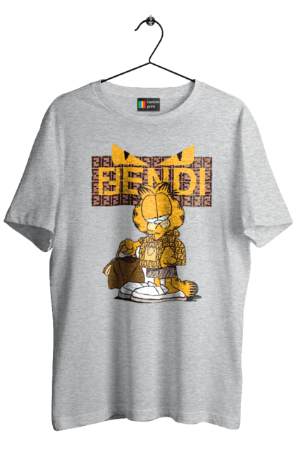 Men's t-shirt with prints Fendi Garfield. Bag, brand, clothes, fashion, fashion house, fendi, garfield, italy, luxury, lvmh. 2070702