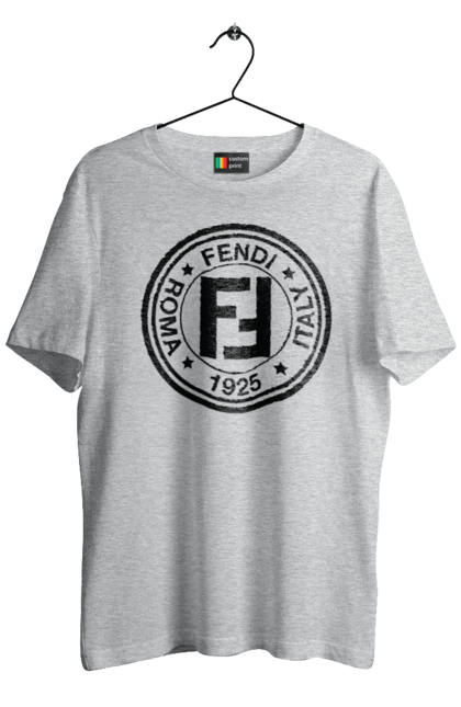 Men's t-shirt with prints Fendi. Bag, brand, clothes, fashion, fashion house, fendi, italy, luxury, lvmh. 2070702