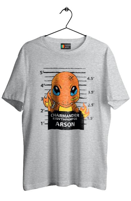 Футболка чоловіча з принтом "Покемон Чармандер". Charmander, nintendo, pokemon, pokémon go, аніме, ігри, покемон, чармандер. 2070702