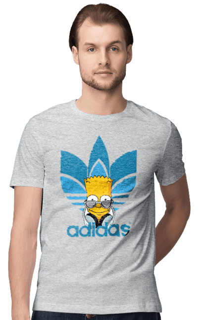 Футболка чоловіча з принтом "Adidas Барт". Adidas, bart, адідас, барт, мультфільм, серіал, сімпсон. 2070702