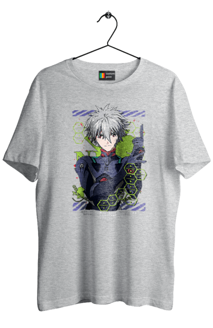 Футболка чоловіча з принтом "Євангеліон Каору". Kaworu, kaworu nagisa, neon genesis evangelion, nerv, аніме, єва, євангеліон, каору, каору наґіса, манга. 2070702