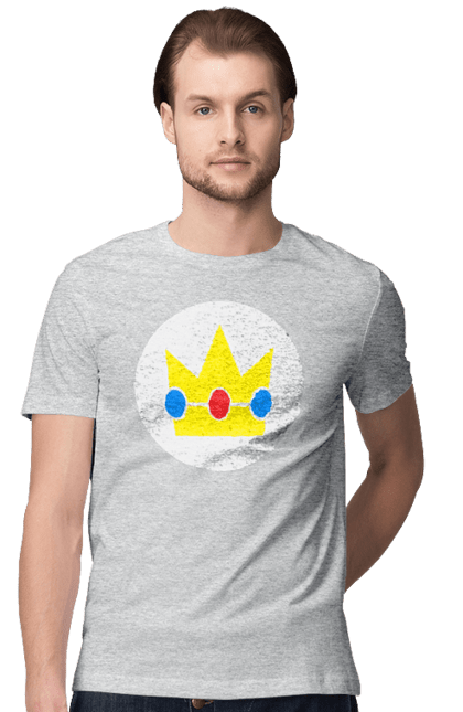 Men's t-shirt with prints Mario Bros. Princess Peach. Character, game, mario, mario bros, nintendo, princess peach, super mario bros. 2070702