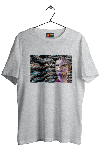 Футболка чоловіча з принтом "Штучний Розум". Айті, айтішник, гик, жінка, знання, інженер, інтелект, кібер, кібернетика, кіборг, код, комп, комп`ютерник, кристал, машинне навчання, мікросхема, мозок, портрет, програміст, професіонал, професія, розробник, розум, світиться, світло, хакер, чіп, штучний інтелект, штучний розум. 2070702