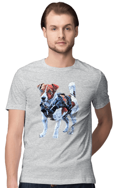 Футболка чоловіча з принтом "Пес Патрон". Зсу, патрон, пес, пес патрон, україна. 2070702