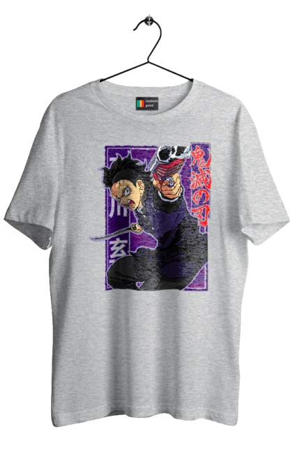 Футболка мужская с принтом Клинок Рассекающий Демонов Генья Шинадзугава. Demon slayer, genya, genya shinazugawa, kimetsu no yaiba, аниме, генья, генья шинадзугава, истребитель демонов, манга, шинадзугава. 2070702