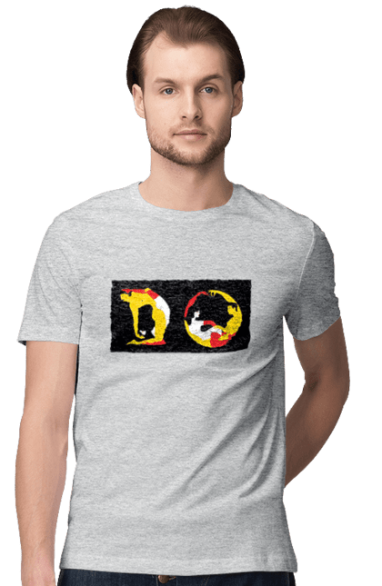 Футболка чоловіча з принтом "Розтяжка По Дорослому". Пози, розтяжка. 2070702