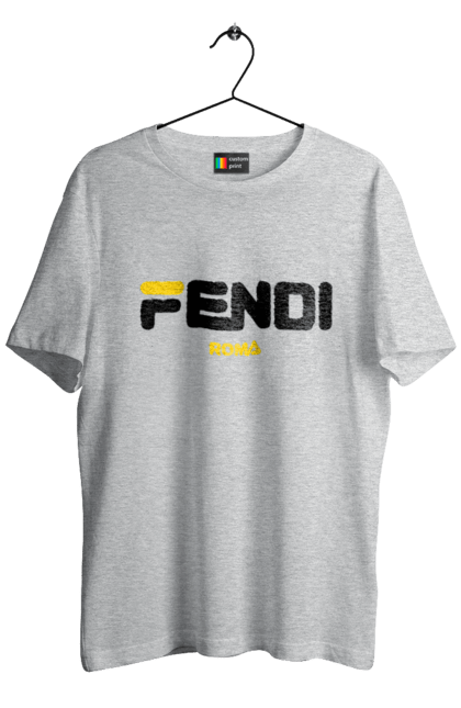 Футболка чоловіча з принтом "Fendi". Fendi, lvmh, бренд, будинок моди, італія, люкс, мода, одяг, сумка, фенді. 2070702