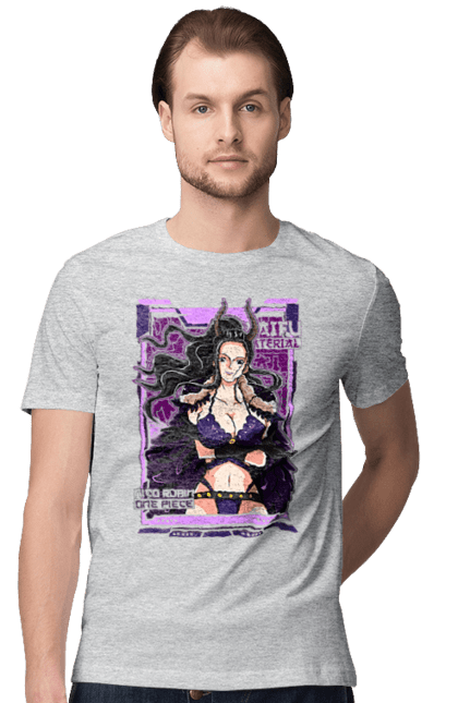 Men's t-shirt with prints One Piece Nico Robin. Anime, devil child, manga, nico robin, one piece, straw hat pirates. 2070702