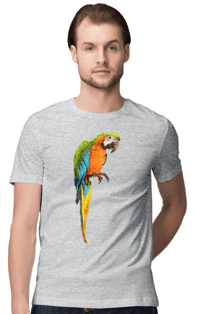 Футболка чоловіча з принтом "Просто Папуга". Папуга, пташка. 2070702