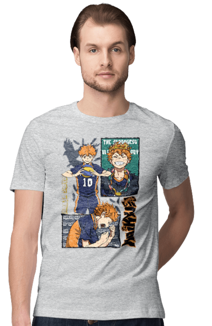 Футболка чоловіча з принтом "Волейбол!! Хіната". Anime, haikyu, hinata, manga, shoyo hinata, аніме, волейбол, манга, хіната, шьо хіната. 2070702