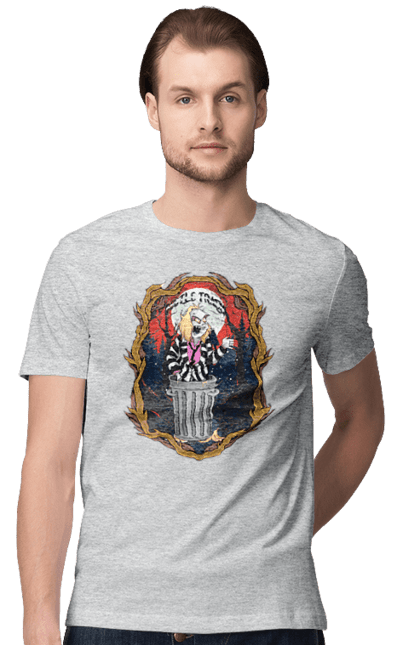 Men's t-shirt with prints Beetlejuice. Beetlejuice, comedy, ghost, horror, movie, tim burton, warner bros. 2070702