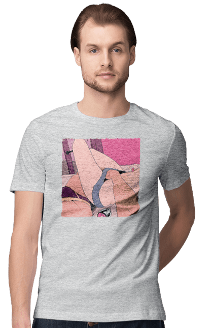 Футболка чоловіча з принтом "Чоловіча Рука В Жіночих Трусиках". Гра, ліжко, труси. 2070702