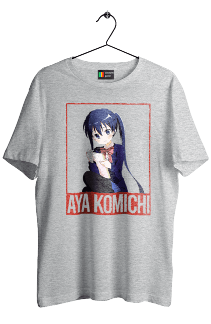 Men's t-shirt with prints Kiniro Mosaic Aya Komichi. Anime, aya komichi, gold mosaic, kiniro mosaic, kinmoza, manga. 2070702