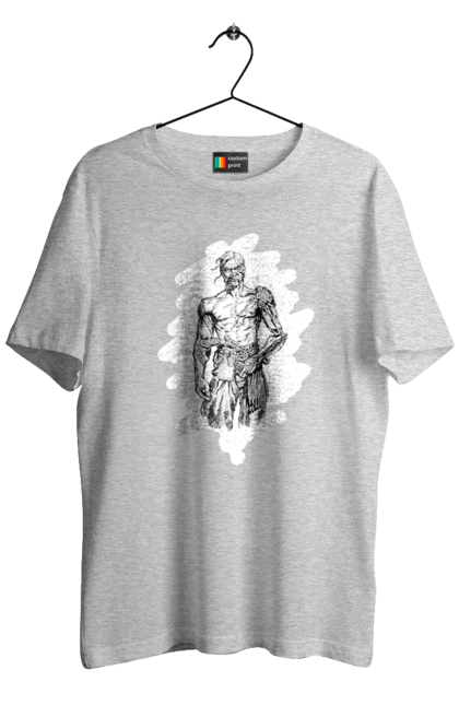 Футболка чоловіча з принтом "Кіборги україни". Вуса, зброя, кіборг, козак, патріот, пістолет, українець, чуб. 2070702