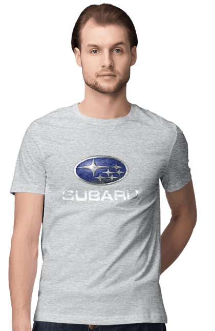 Футболка чоловіча з принтом "Subaru". Авто, логотип, субару. 2070702