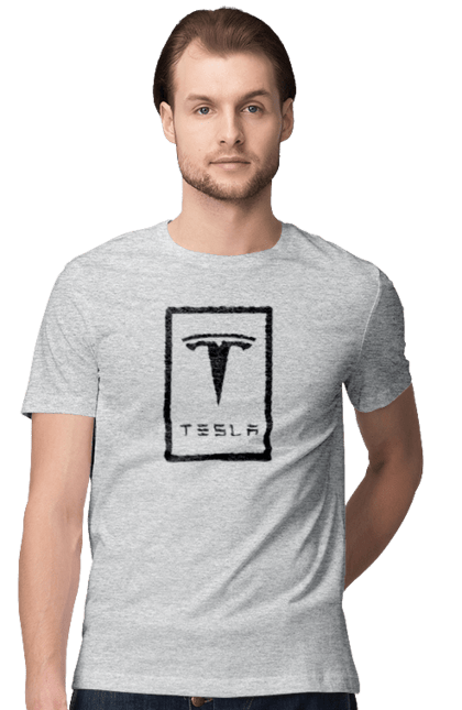Men`s t-shirt with prints Tesla. Tesla. 2070702
