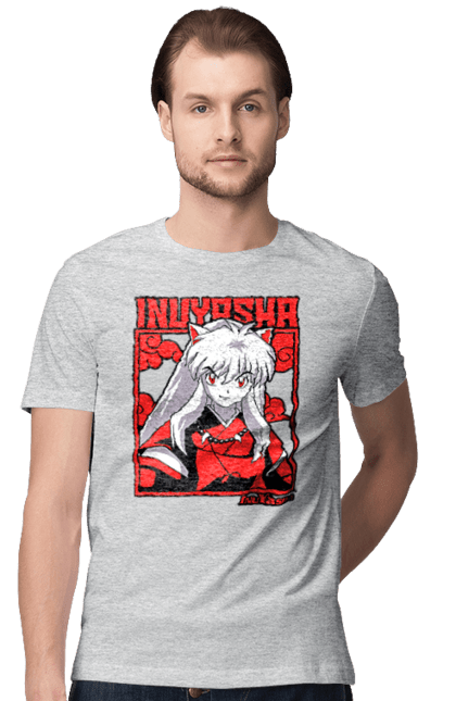 Футболка чоловіча з принтом "Inuyasha". Anime, inuyasha, manga, rumiko takahashi, аніме, демон охоронець, манга, руміко такахасі. 2070702