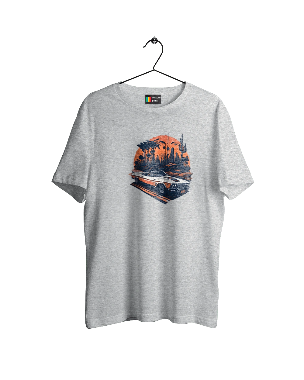 Beautiful car at sunset