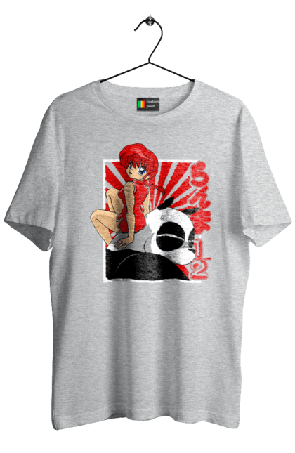 Men's t-shirt with prints Ranma 1/2. Action movie, anime, comedy, manga, mystic, ranma, romance, shampoo. 2070702