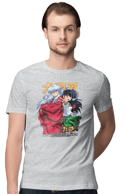 Футболка чоловіча з принтом "Inuyasha". Anime, inuyasha, manga, rumiko takahashi, аніме, демон охоронець, манга, руміко такахасі. 2070702