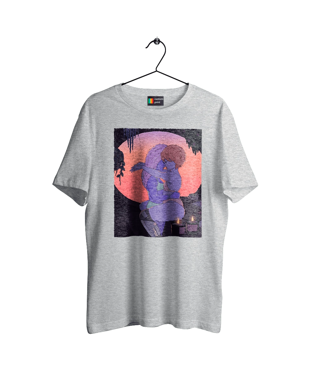 Purple Girls Hugging