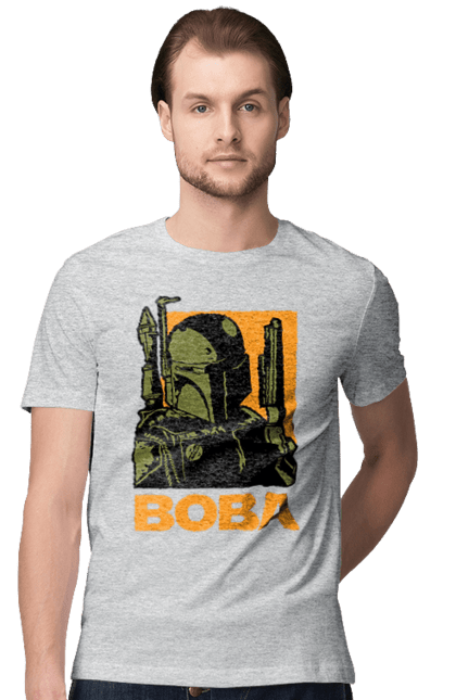 Футболка чоловіча з принтом "Боба Фетт". Boba fett, боба фетт, зоряні війни, клон, мисливець за головами. 2070702