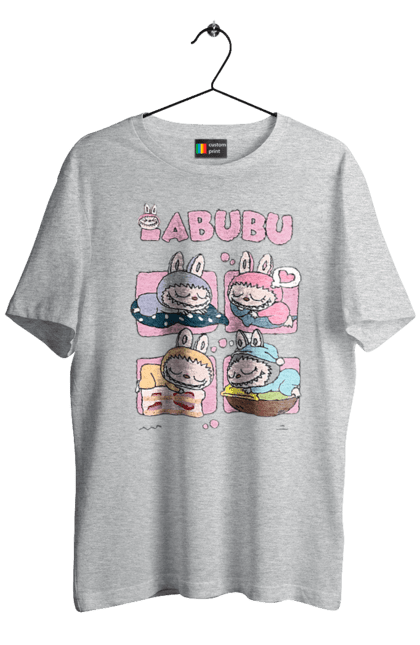 Футболка чоловіча з принтом "Сон Labubu". Labubu, weird cute, іграшки, лабубу. 2070702