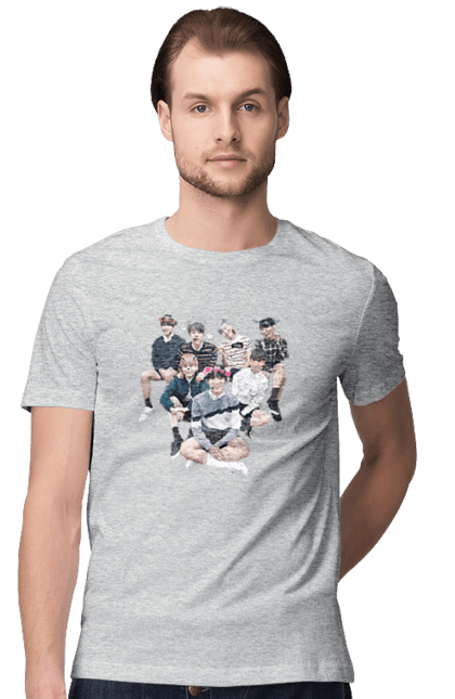 Футболка чоловіча з принтом "БТС". Bts, j-hope, jimin, jin, jungkook, k-pop, suga, к поп, корея. CustomPrint.market