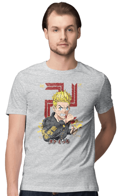 Men's t-shirt with prints Tokyo Avengers Takemichi. Action movie, anime, fantasy, game, manga, takemichi, thriller, tokyo avengers, tokyo revengers, tv series. 2070702