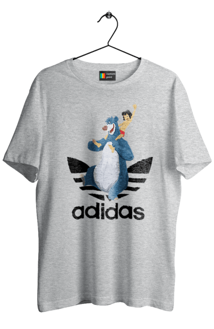 Футболка мужская с принтом Adidas (31). Adidas, mowgli, адидас, книга, книга джунглей, маугли, мультфильм. 2070702