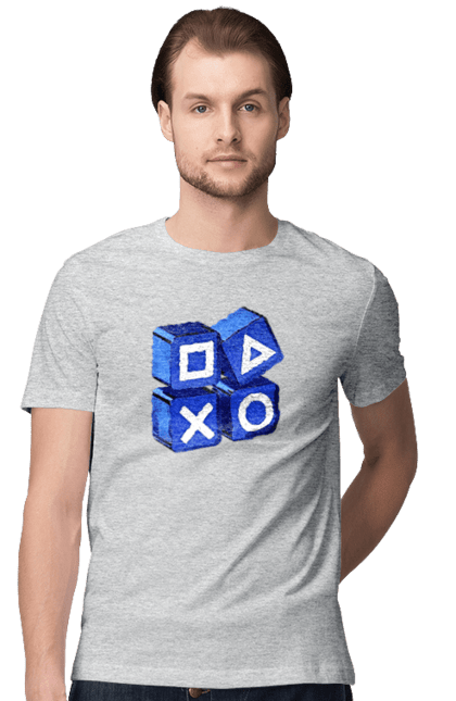 Футболка чоловіча з принтом "Геймпад". Playstation, sony, геймпад, гра, джостик. 2070702