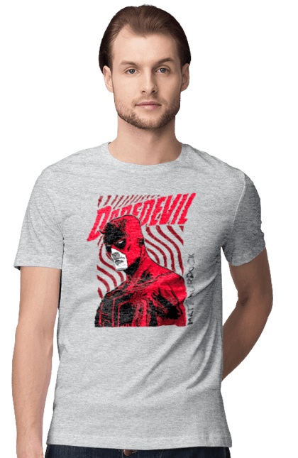 Men's t-shirt with prints Daredevil. Daredevil, lawyer, marvel, matt murdock, superhero, television series, tv series. 2070702