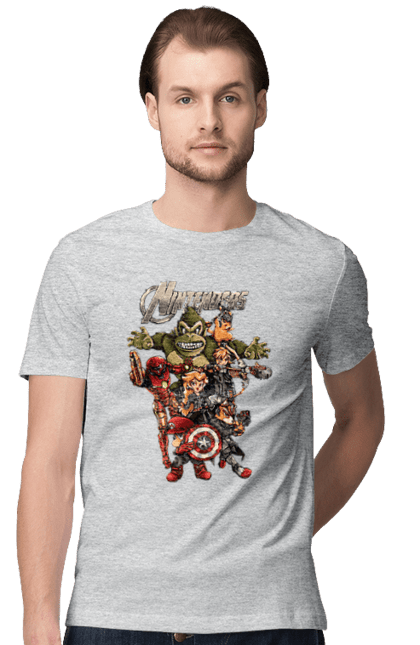 Men`s t-shirt with prints Nintendo heroes. Animal crossing, donkey kong, game characters, kirby, legend of zelda, luigi, mario, nintendo, pokemon, princess stove. 2070702