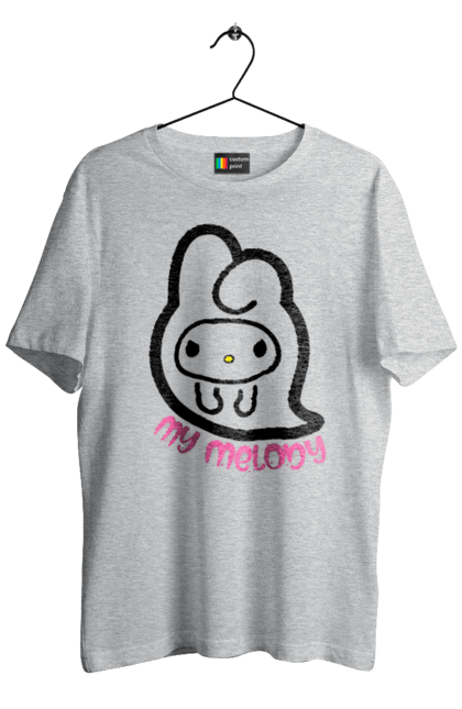 Men's t-shirt with prints Hello Kitty My Melody. Brand, character, ghost, halloween, hello kitty, my melody. 2070702