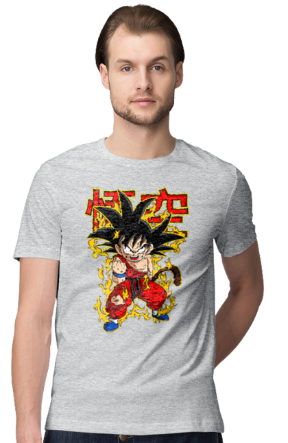 Футболка мужская с принтом Жемчуг дракона Сон Гоку. Anime, dragon ball, manga, son goku, tv series, аниме, гоку, жемчуг дракона, манга, сон гоку. 2070702