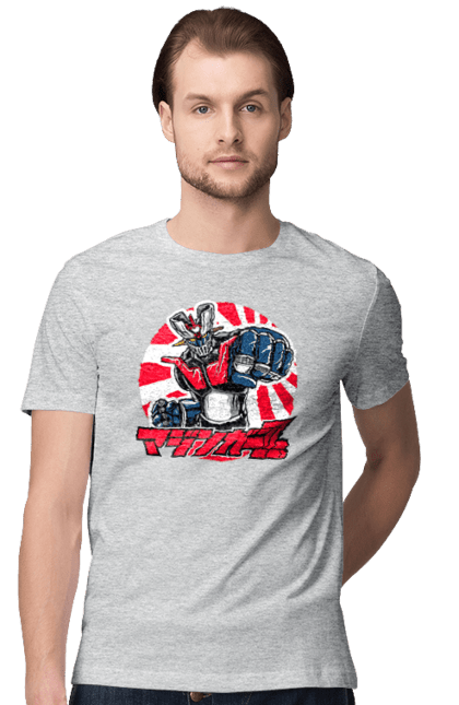 Men's t-shirt with prints Mazinger Z Grendizer. Anime, goldorak, goldrake, grendizer, manga, mazinger z, mecha, robots. 2070702