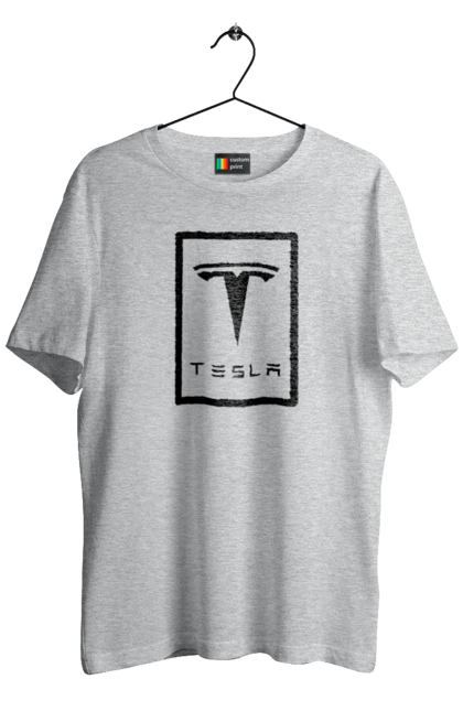 Men`s t-shirt with prints Tesla. Tesla. 2070702