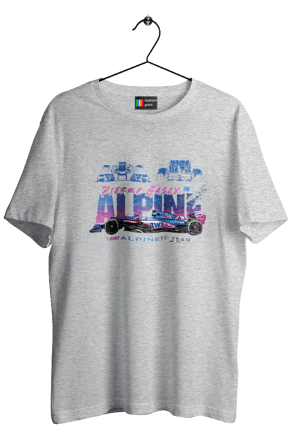 Men's t-shirt with prints Alpine F1 Team. Alpine, alpine f1 team, auto, automobile, bwt, car, racing car. 2070702