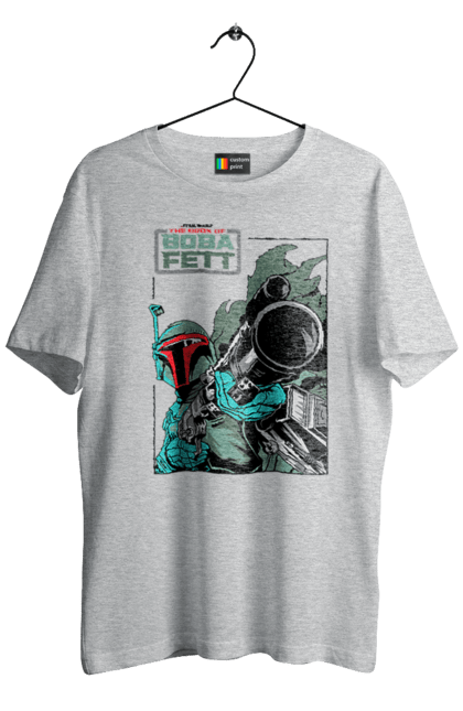 Футболка мужская с принтом Боба Фетт. Boba fett, боба фетт, звездные войны, клон, охотник за головами. 2070702