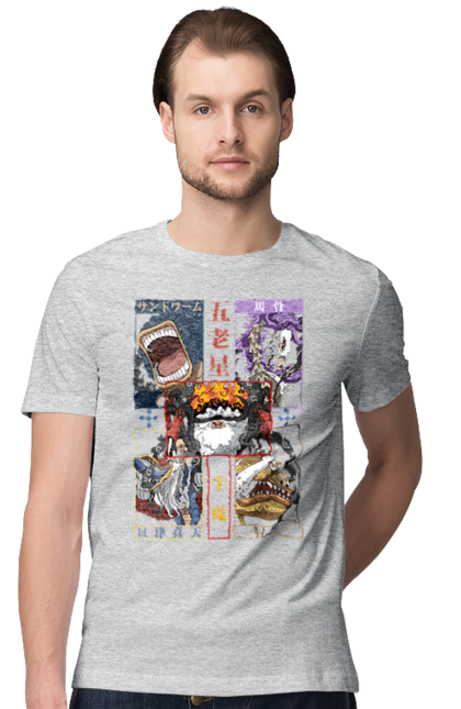 Men's t-shirt with prints One Piece Gorosei. Adventures, anime, fantasy, five elders, gorosei, light novel, manga, one piece, tv series. 2070702