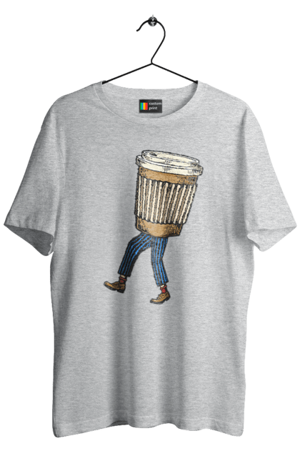 Футболка чоловіча з принтом "Людина Кава". Кава. 2070702